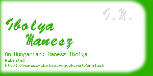 ibolya manesz business card